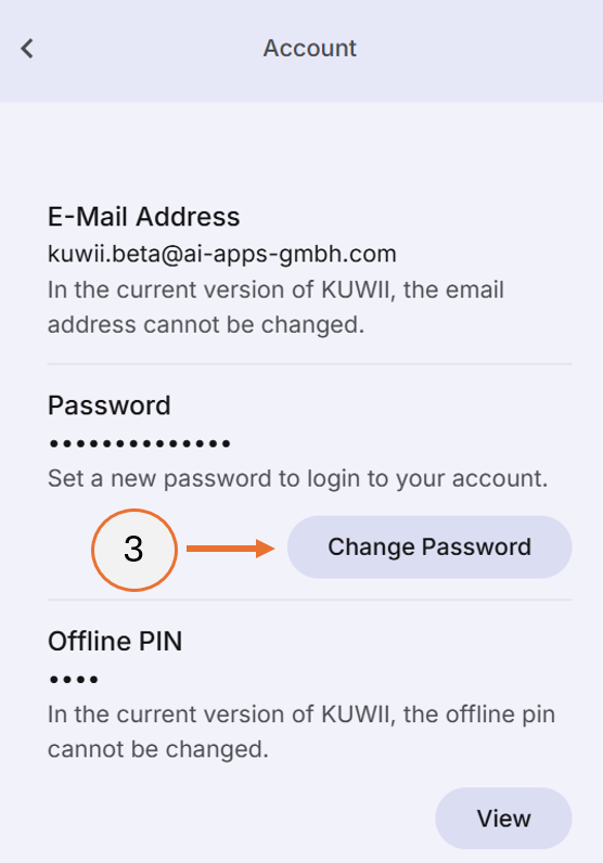 screenshot showing step 3 of the change password process