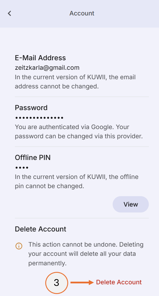 screenshot showing step 3 of the change password process