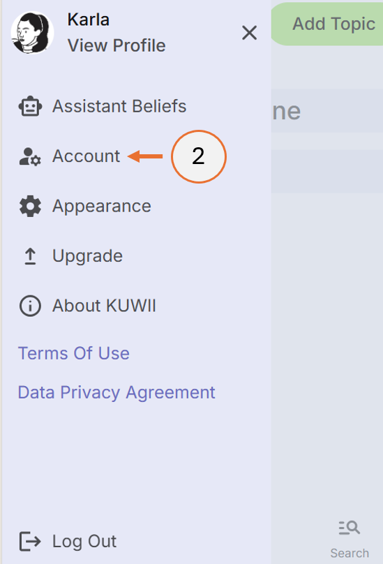 screenshot showing step 2 for subscription management.