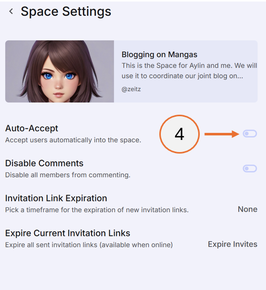 screenshot showing how to configure auto-accept