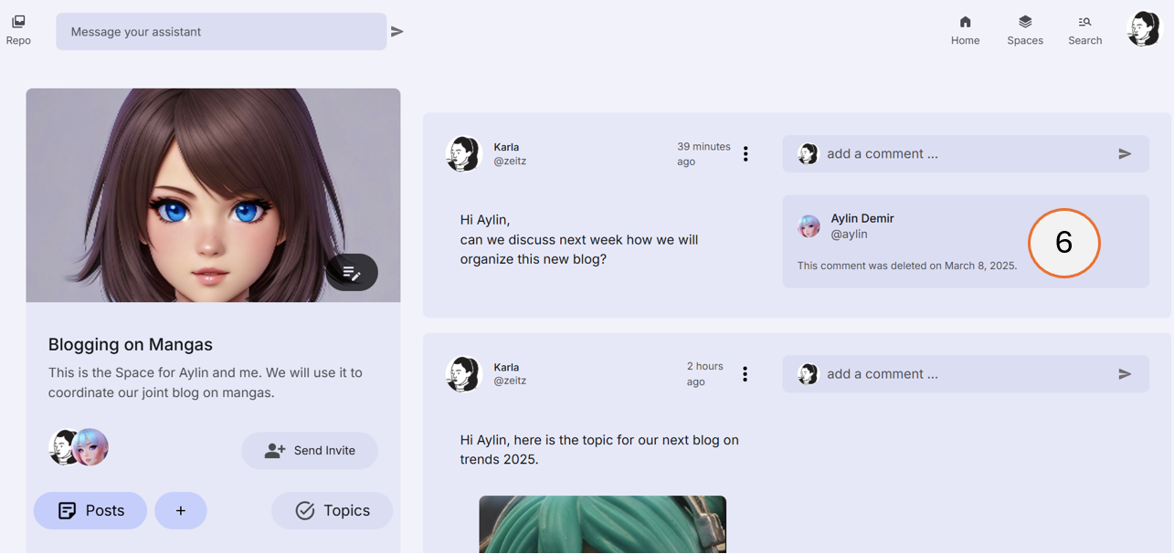 screenshot showing a deleted comment