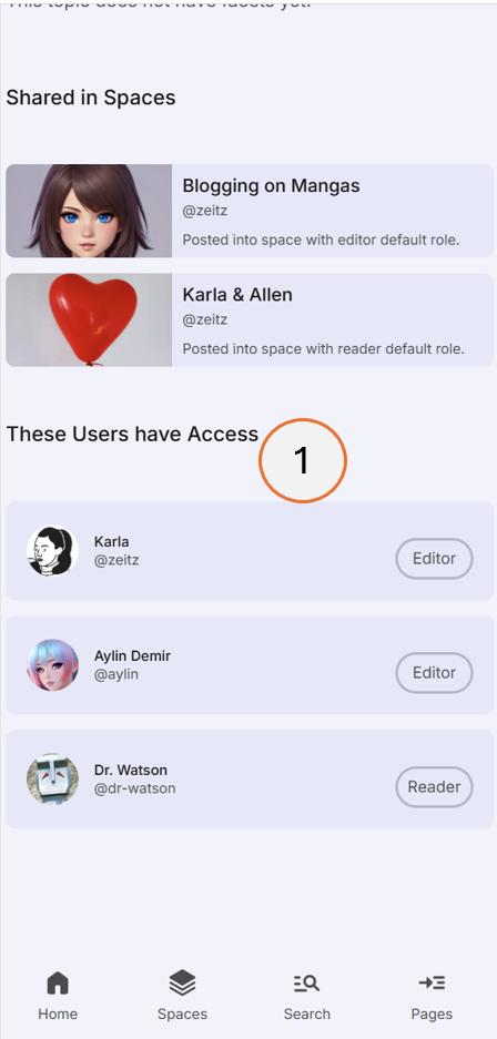 screenshot showing the These Users have Access section